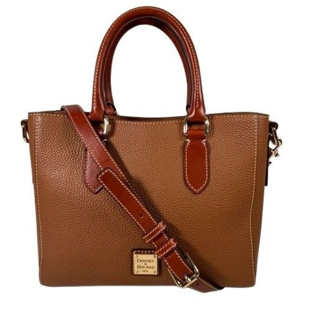 DOONEY & BOURKE JANINE Pebble Leather 2-Way Satchel Crossbody Shoulder Bag Tote